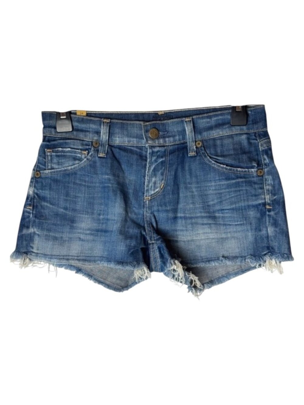 Citizens of Humanity Shorts Women 24 Blue Denim Faded Cut Off Jean Shorts Preppy